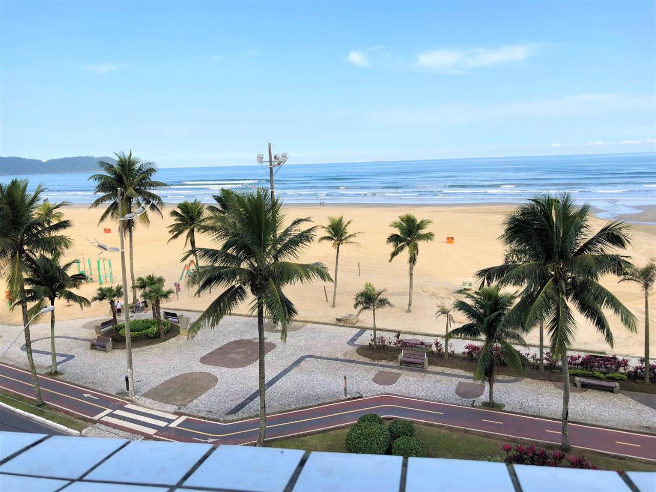 Apto Frente Ao Mar Com Vista Maravilhosa Apartment Praia Grande  Luaran gambar